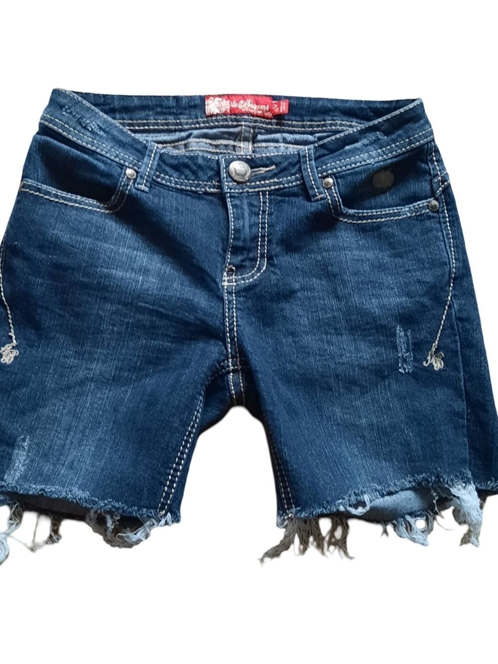 Apple Bottoms Dark Blue Distressed Denim Cutoff Shorts
